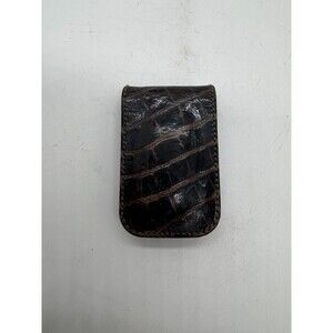 Genuine Alligator Crocodile Leather Golf Ball Marker Holder w/ 2 Markers Onion C